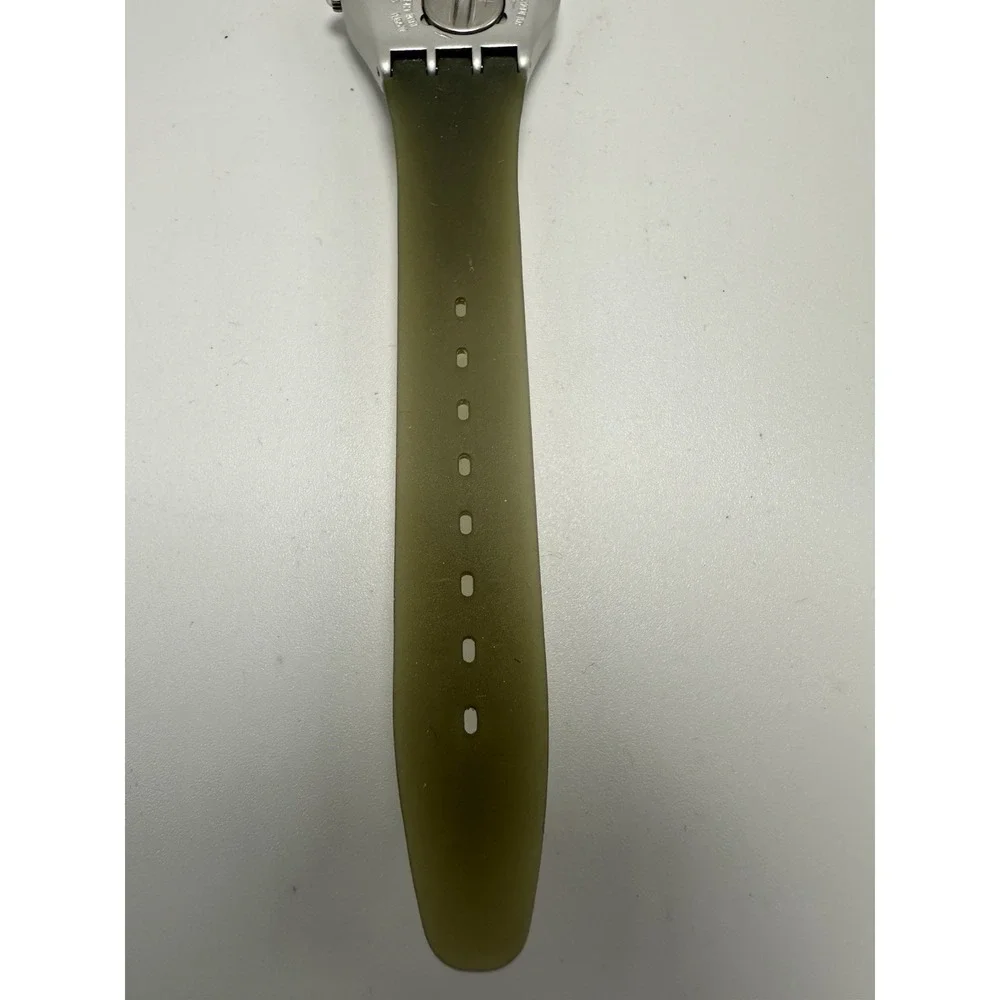 Swatch Watch SPARKLING OLIVE Irony YLS1017 2002 New Battery 33MM 7.5